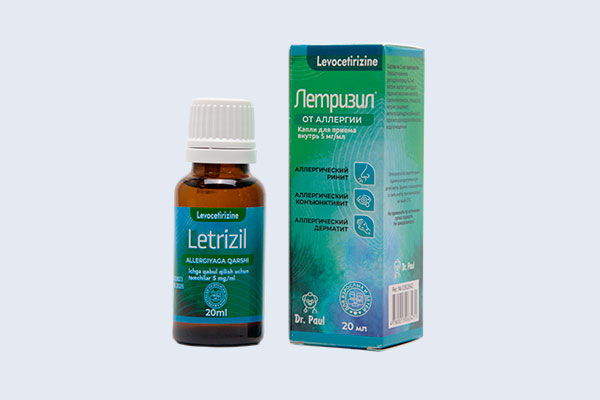 Летризил капли 20 мл (левоцетиризин)